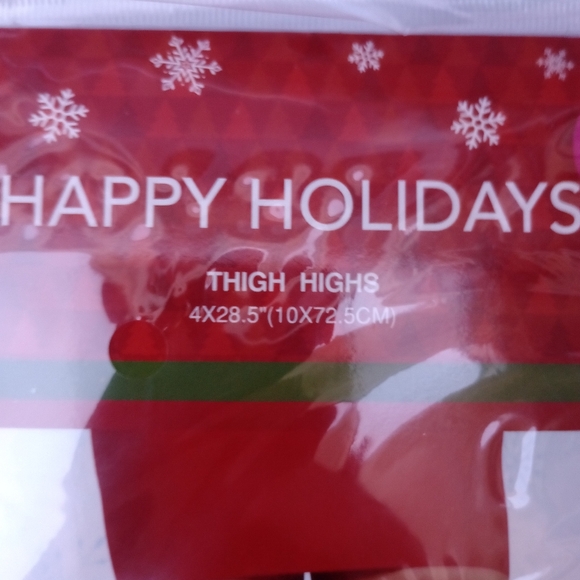 Red and Green Thigh Highs Party Themed Event Festival Cosplay Christmas Holiday - Picture 4 of 10